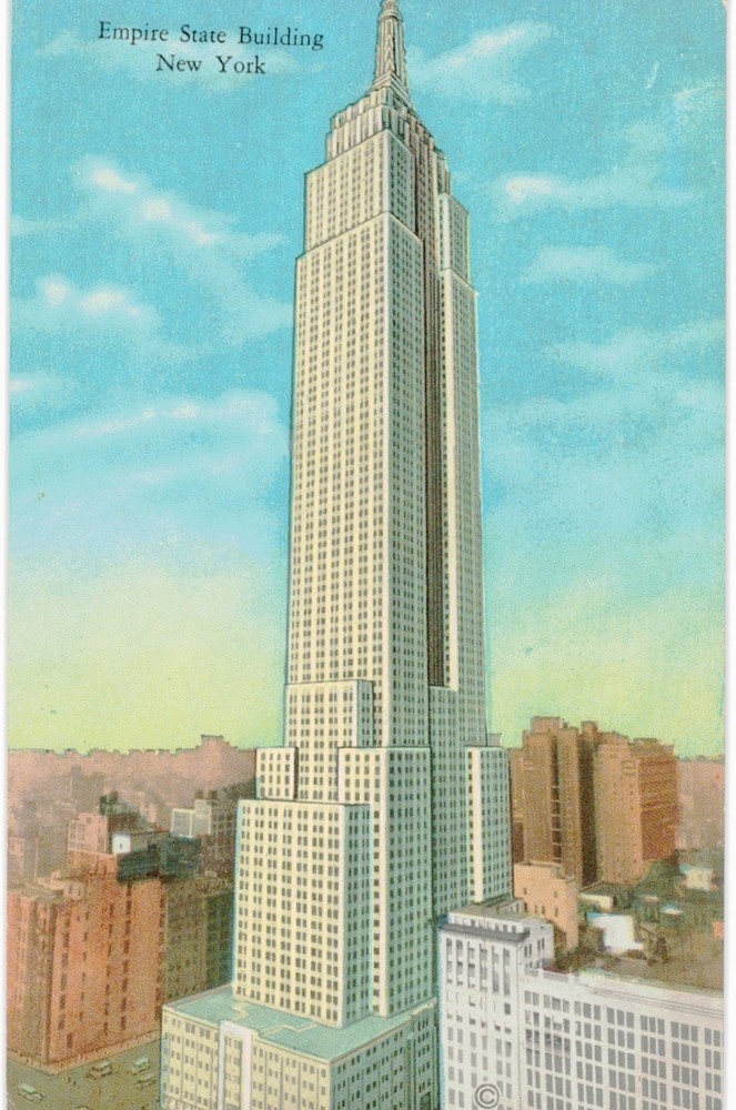 NYC Empire State Building 1940 Manhattan Card New York City