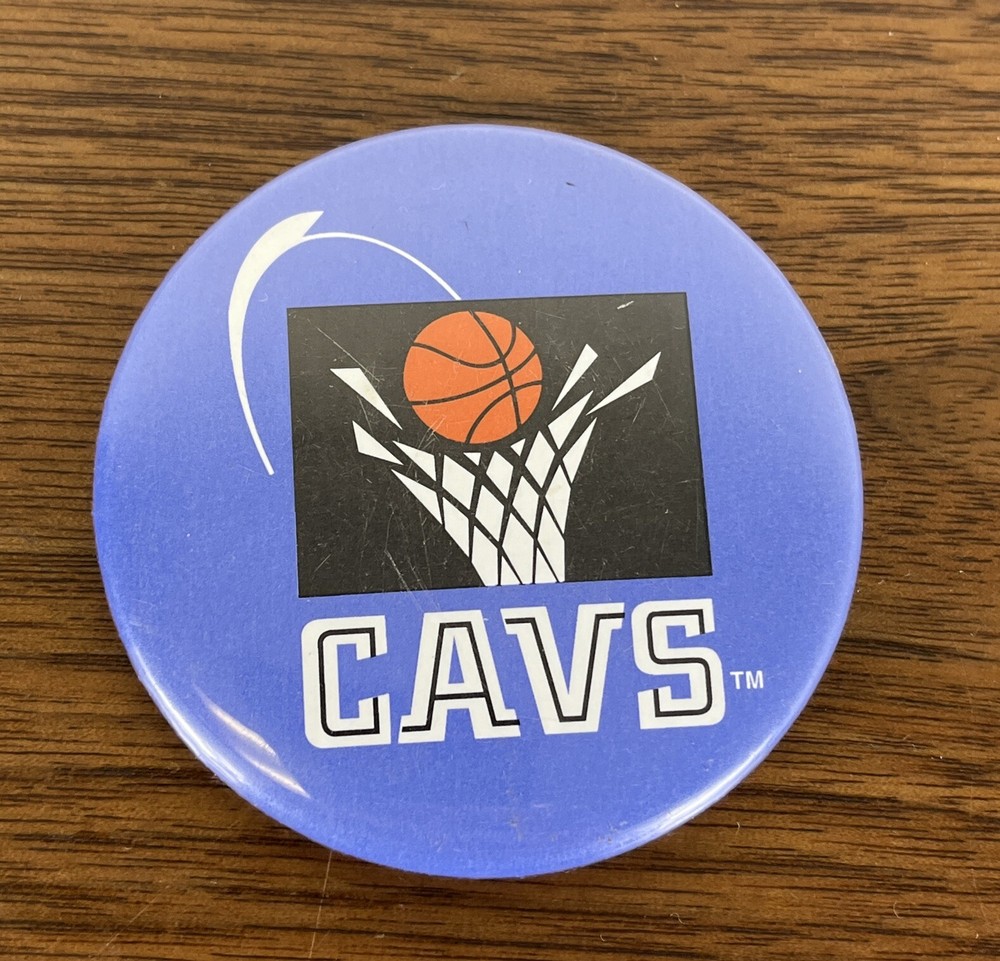 Cleveland Cavaliers Cavs Button Pin Vintage 1990s  NBA Basketball Lebron