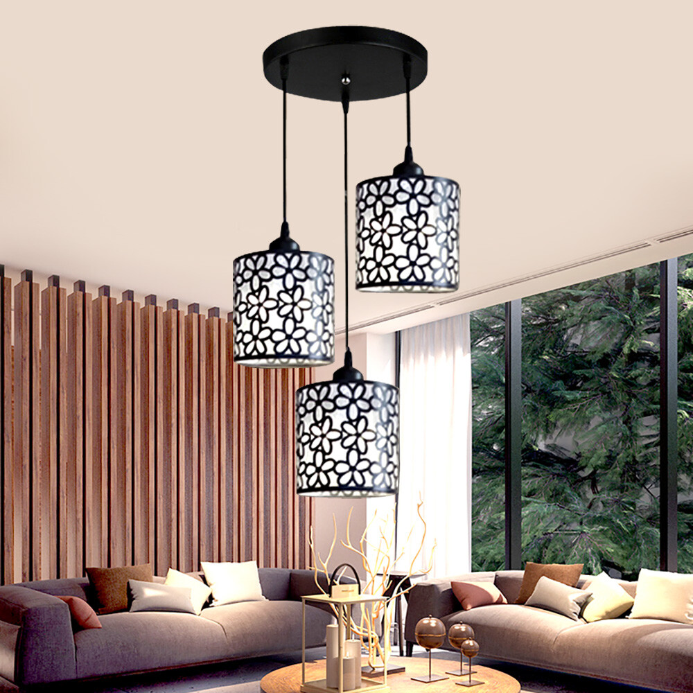Modern LED Floral Pendant Light E27 Chandelier for Dining Room