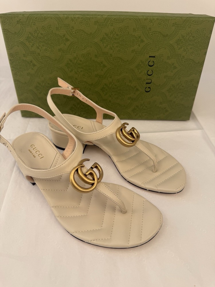 NIB Gucci Marmont Double G Sandal Size 34.5 Luxury Designer