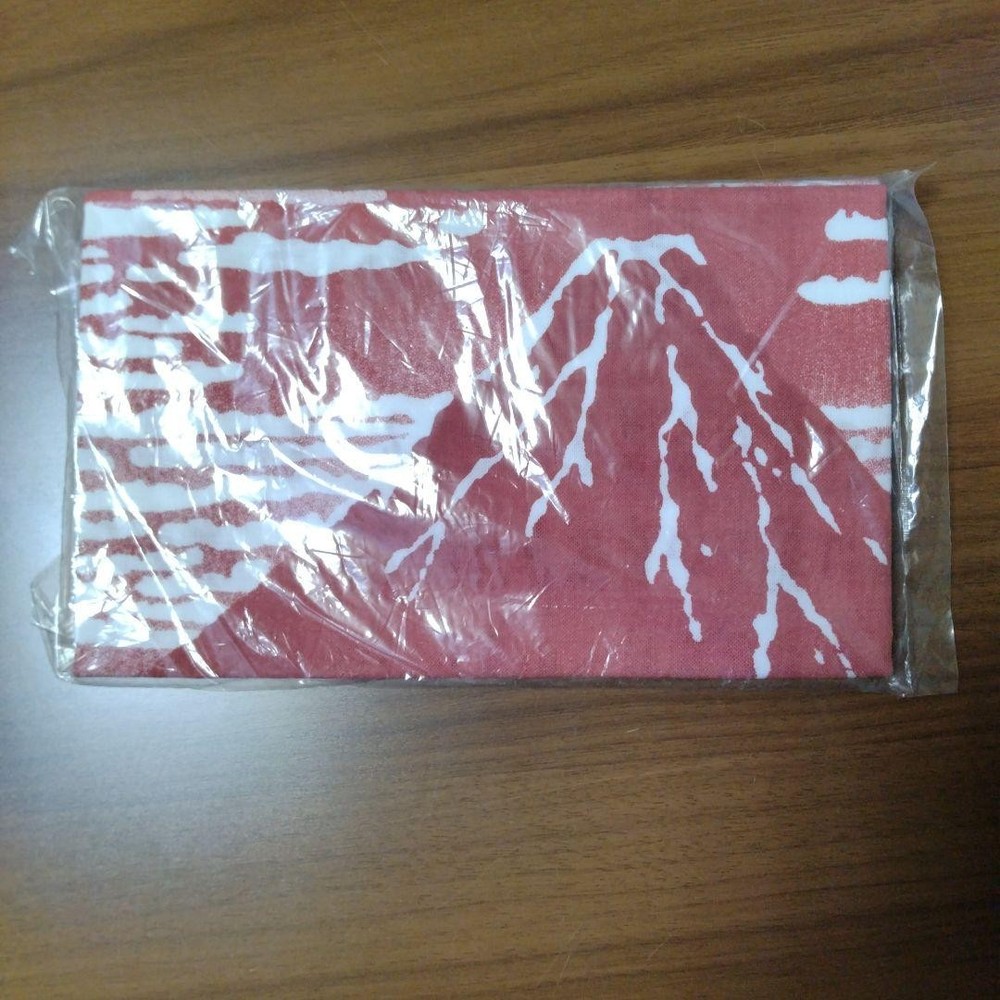 Japanese Tenugui Towels Mt Fuji design red