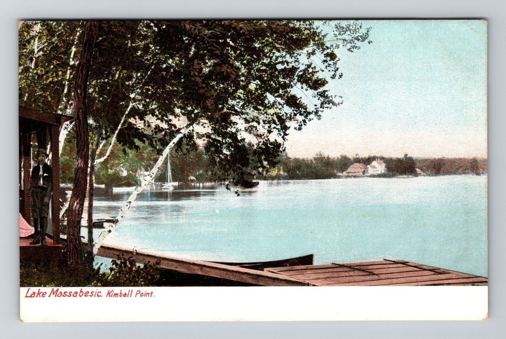Kimball Point NH-New Hampshire, Lake Massabesic, Doc, Vintage Postcard