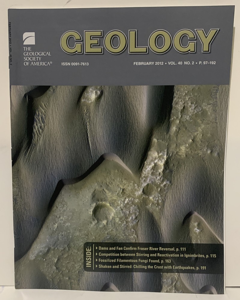 The Geological Society Of America Magazine February 2012 GEOLOGY Vol. 40 NO. 2