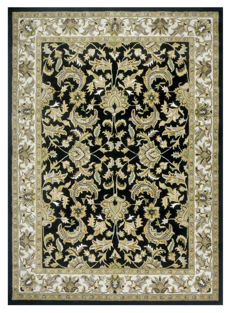 Handtufted Vintage Turkish Design Soft Wool 9x12 Area Rug For Living Room
