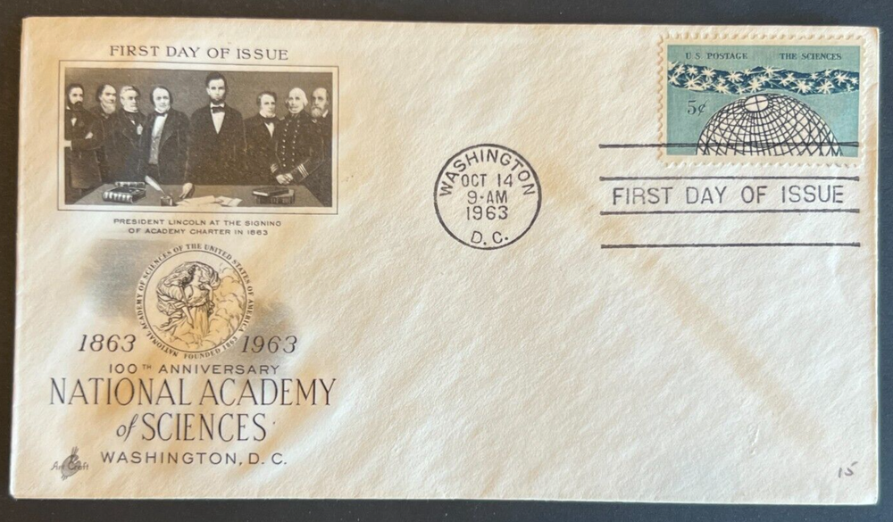 NATIONAL ACADEMY OF SCIENCES #1237 OCT 14 1963 WASHINGTON DC FDC BX6-image