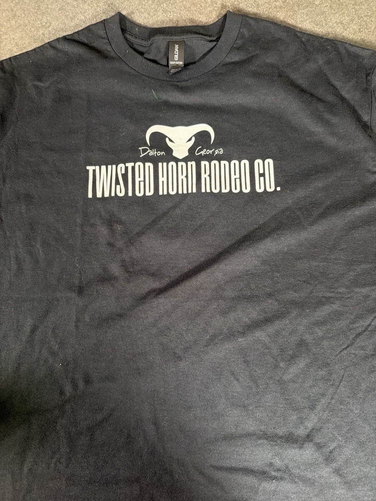 Twisted Horn Rodeo Co T Shirt Men’s XL Black Dalton Georgia RAM Wrangler Western