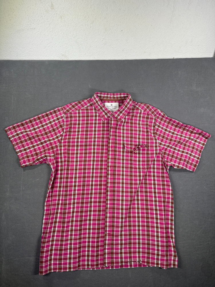 The Territory Ahead Shirt Mens XXL 2XL Plaid Button Up Short Sleeve
