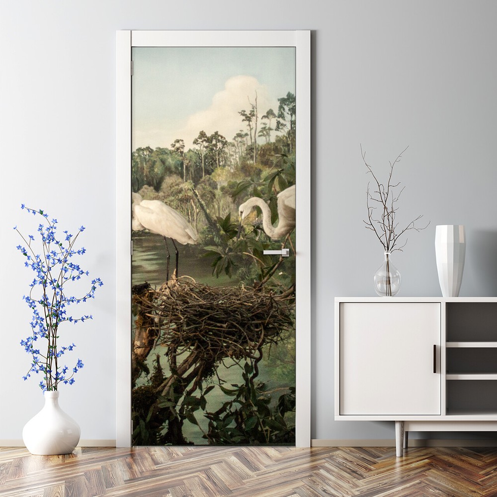 New Zealand Birds Bubble Free wall decor Painting Decal Peel and Stick Door Wrap