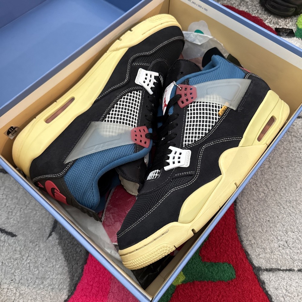 Size 13 - Air Jordan 4 x Union Off Noir Lightly Worn