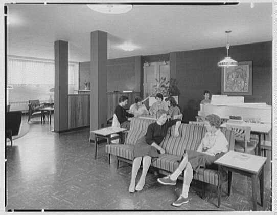 Photo:Fairleigh Dickinson, Teaneck, New Jersey. Girls' dorm lounge II