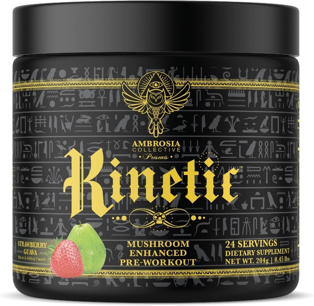 Kinetic Energy Boosting Pre-Workout Powder - Delicious Strawberry Guava Flavor