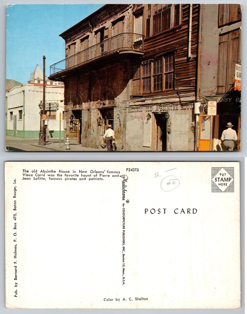 Historic Old Absinthe House New Orleans LA Postcard French Quarter Lafitte-image