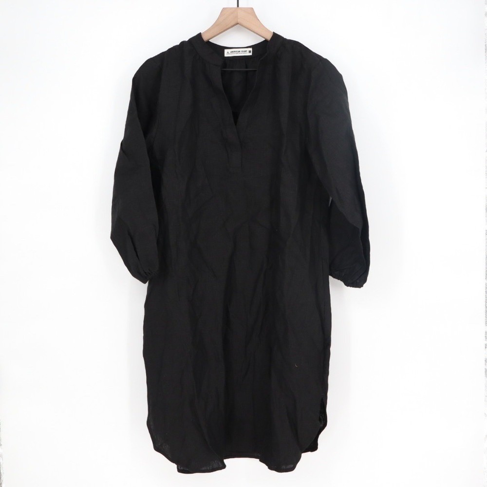 American Giant Women's Linen Tunic Dress Size M Made in USA