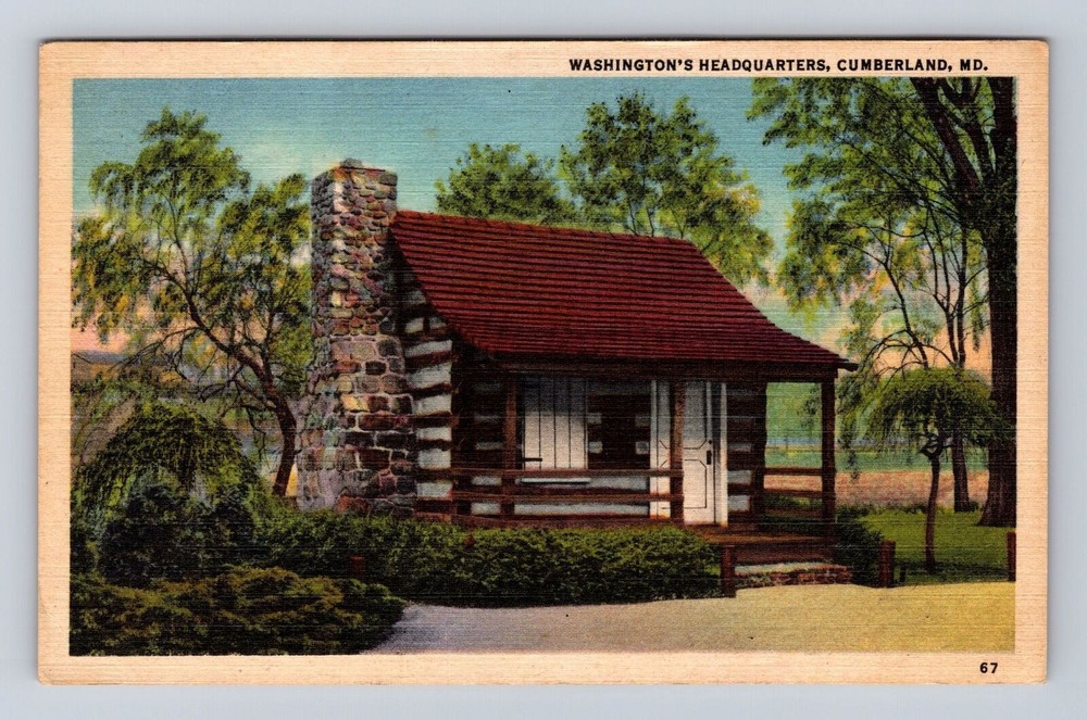Cumberland MD-Maryland, Washington Headquarters, Antique, Vintage Postcard