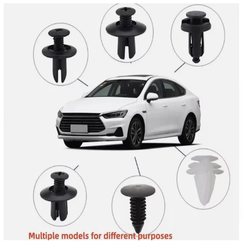 Quick and Easy Replacement 100pcs Boxed Nylon Car Buckle Set for All Car Models