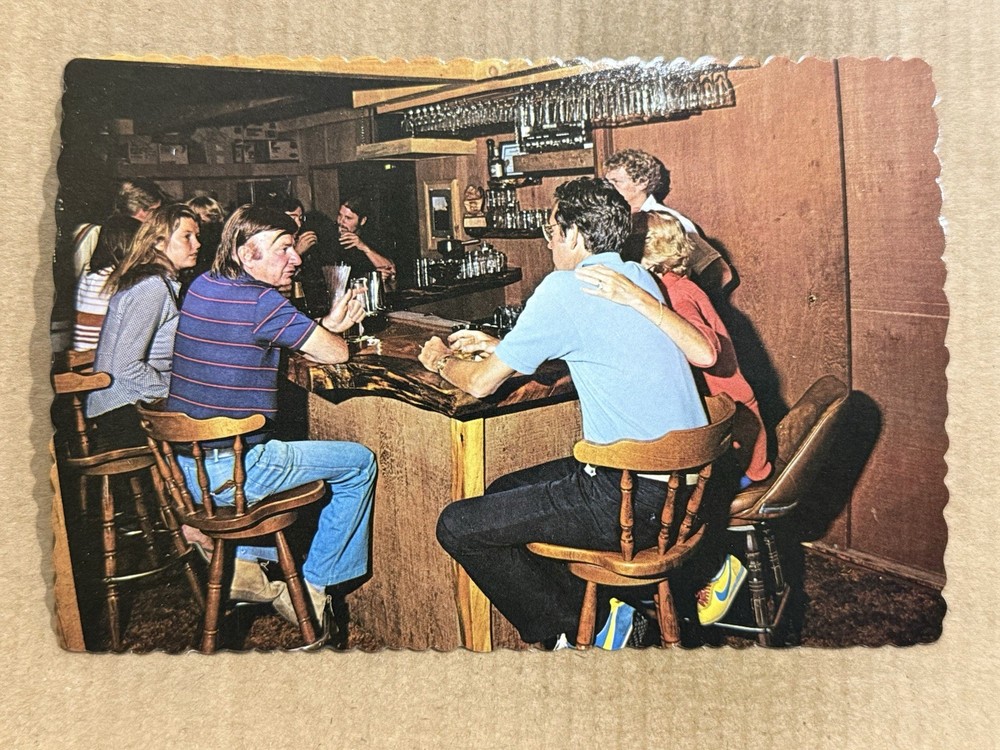 Postcard Estes Park CO Colorado Lane Guest Ranch Bar Roadside PC