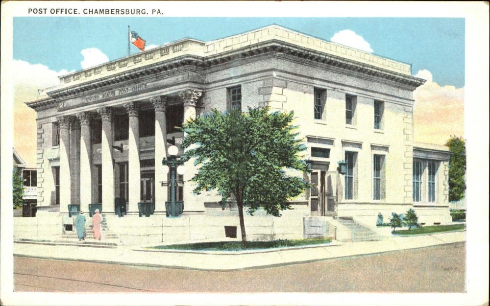 US Post Office Chambersburg Pennsylvania PA 1920s