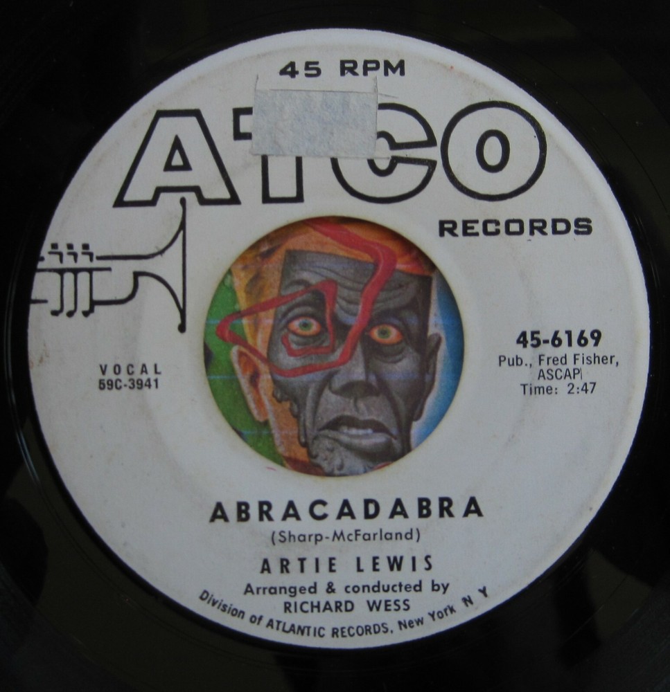 HEAR Artie Lewis 45 Abracadabra / Hey Little School Girl ATCO R&B soul doo wop-image