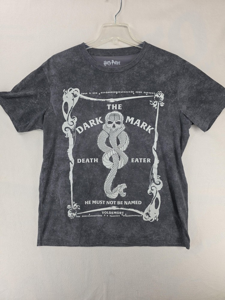 Harry Potter Shirt Mens Large Gray Dark Mark Voldemort Death Eater Graphic Tee