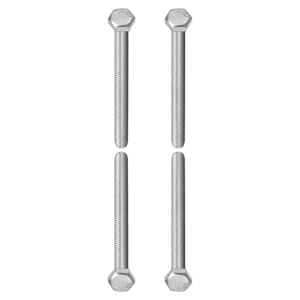 M8x130mm(DxL) 4Pack 304 Stainless Steel Hexagon Head Cap Bolts Screws