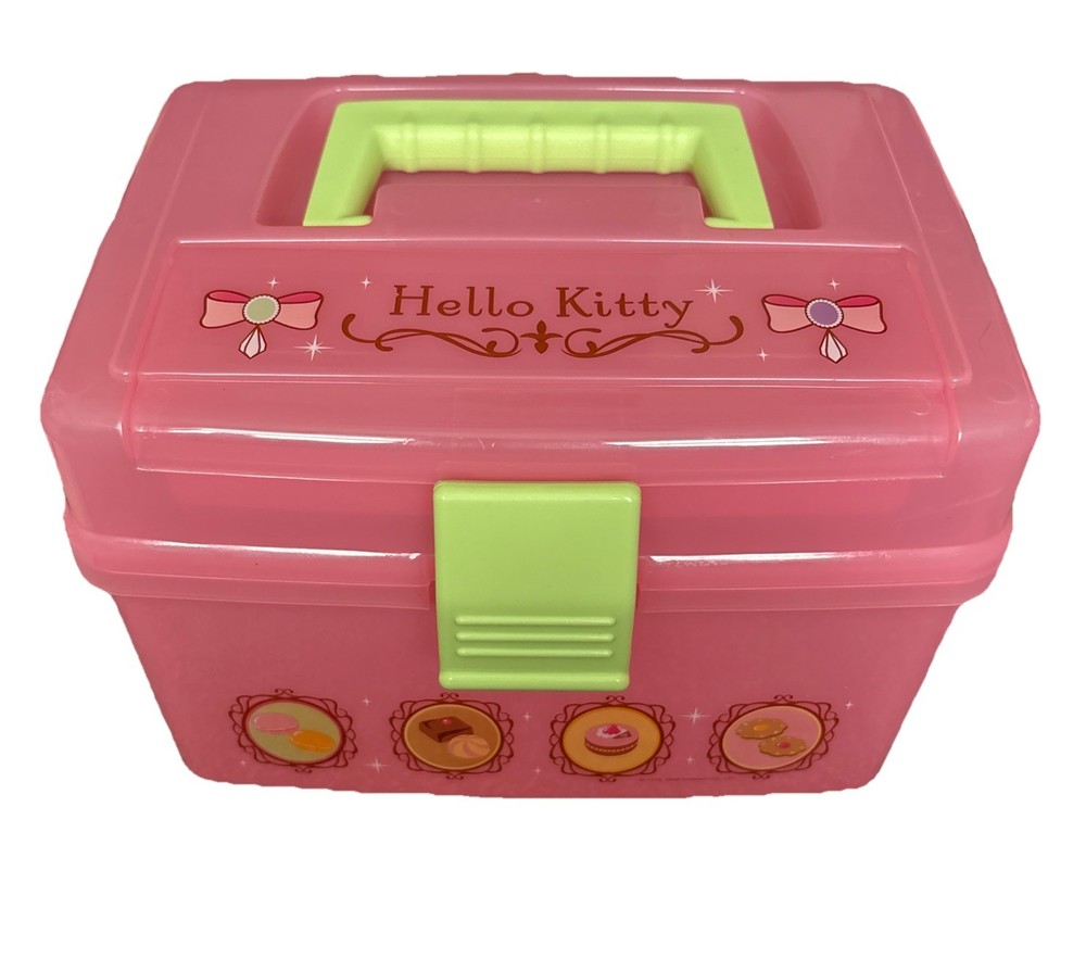 2008 Sanrio Hello Kitty Plastic Makeup Carrying Case Caboodle RARE