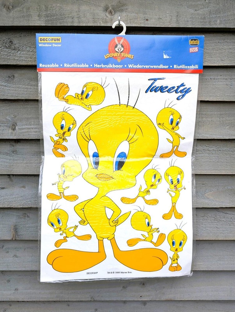 Looney Tunes Decofun Reuseable Window Decor Transfer 1999 Vintage Brand New 90s