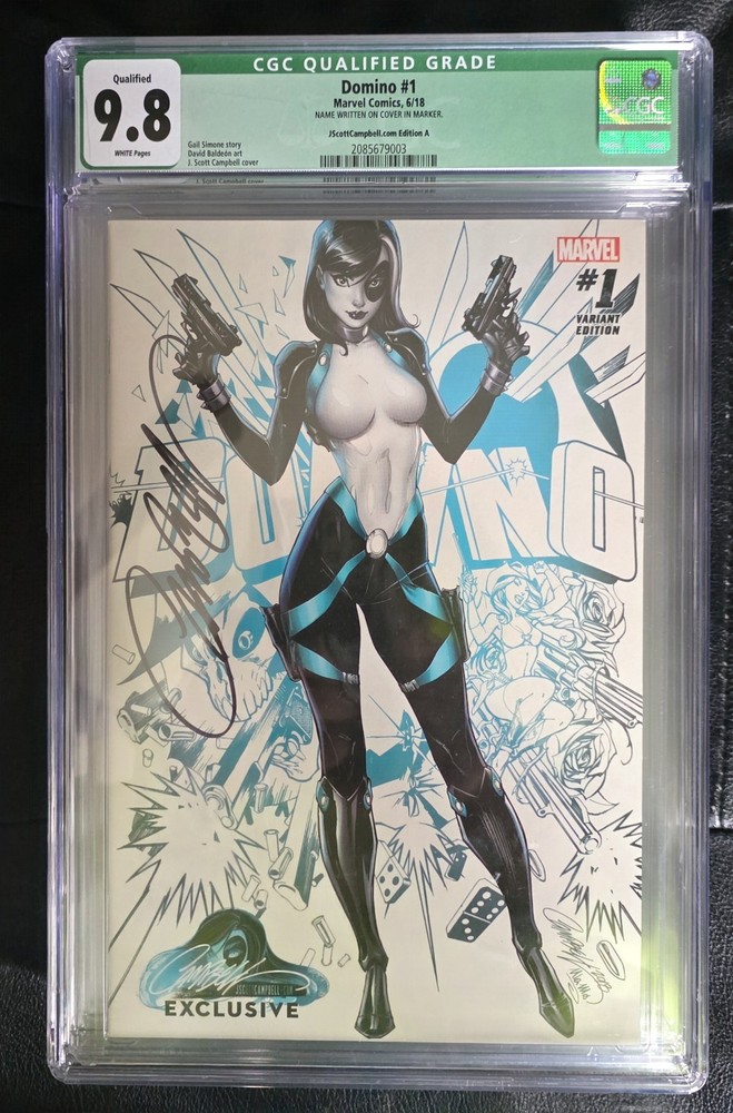 Domino #1 J. Scott Campbell Cover A CgC Qualified 9.8 Campbell Signature