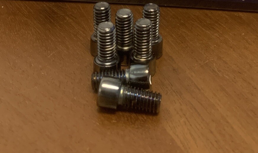 (7) BLACK CHROME SMOOTH SOCKET CAP SCREWS 3/8-16 x 3/4 MIDWEST  #33522