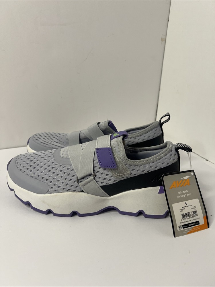 Size 6W Purple Strap Women’s Comfort Shoes  