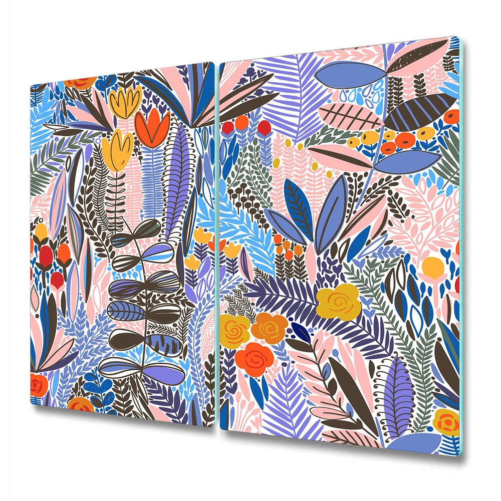 Glass Surface Protector Worktop saver Cute Floral | Vintage Painting | 2x30x52