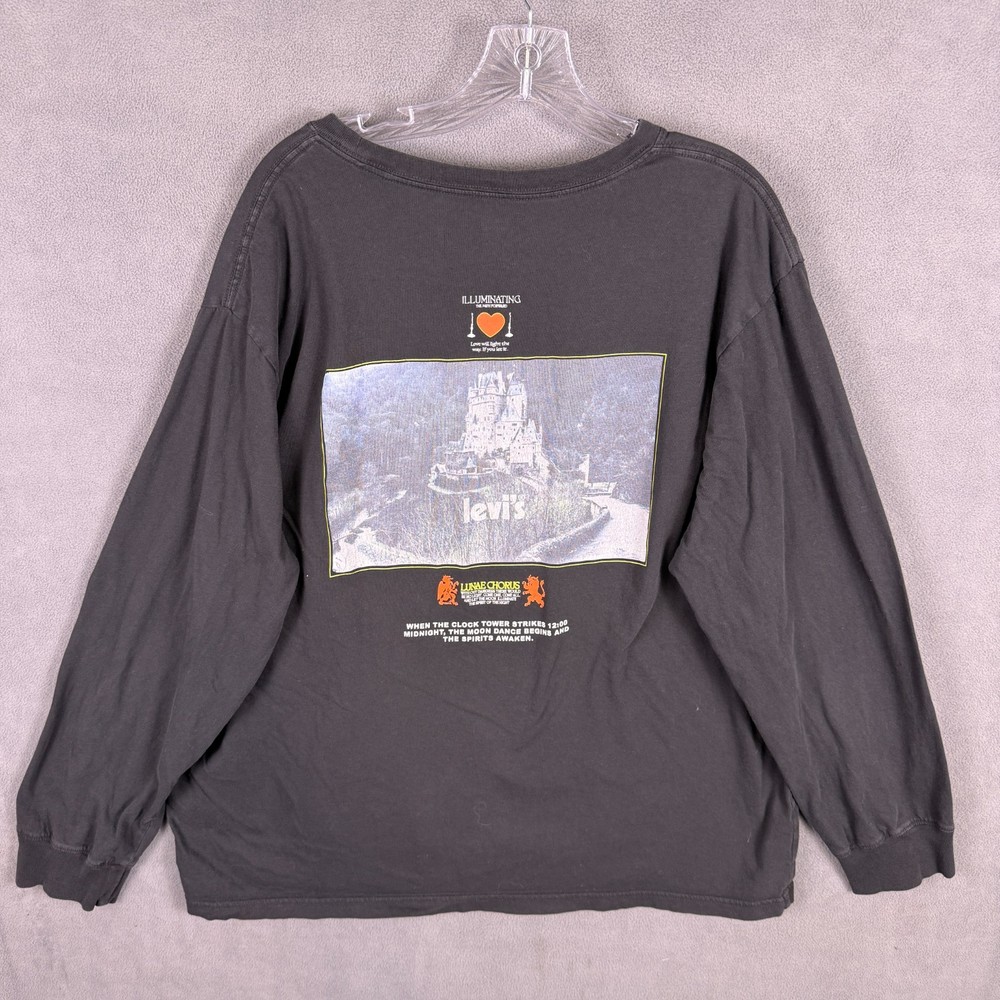 Levi's Graphic T-Shirt Hopeless Romantic Long Sleeve 2XL Relaxed Skate Grunge