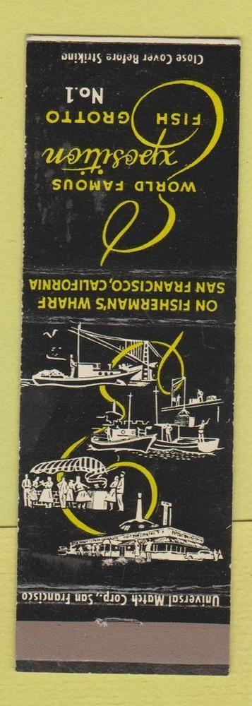 Matchbook Cover - Exposition Fish Grotto San Francisco CA