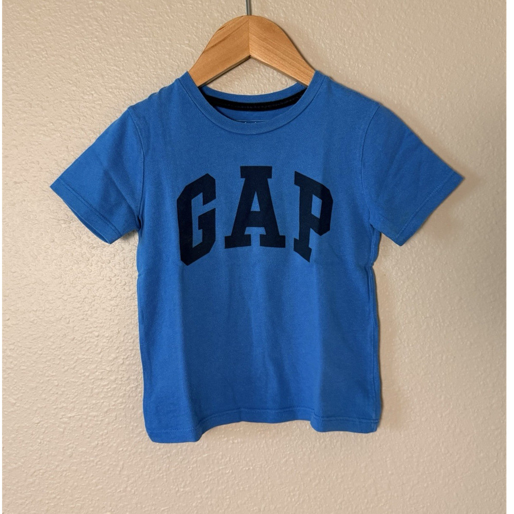 Gap Blue Short Sleeve Graphic Print Cotton T-Shirt Logo 3 Years Unisex