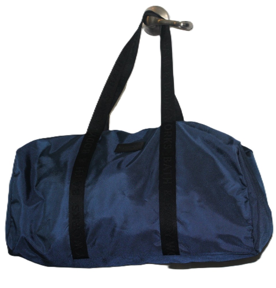 Bath Body Works 19 x 12.5 Duffle Bag Ocean Blue Men's Travel Tote Weekender New