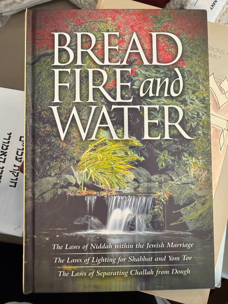 Bread Fire And Water Feldheim - Laws of  Challah Candles & Niddah Brand New