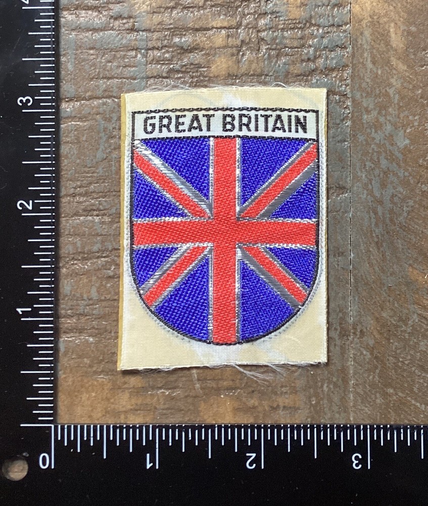 Vintage Great Britain Travel Souvenir Felt Iron-On Woven Patch