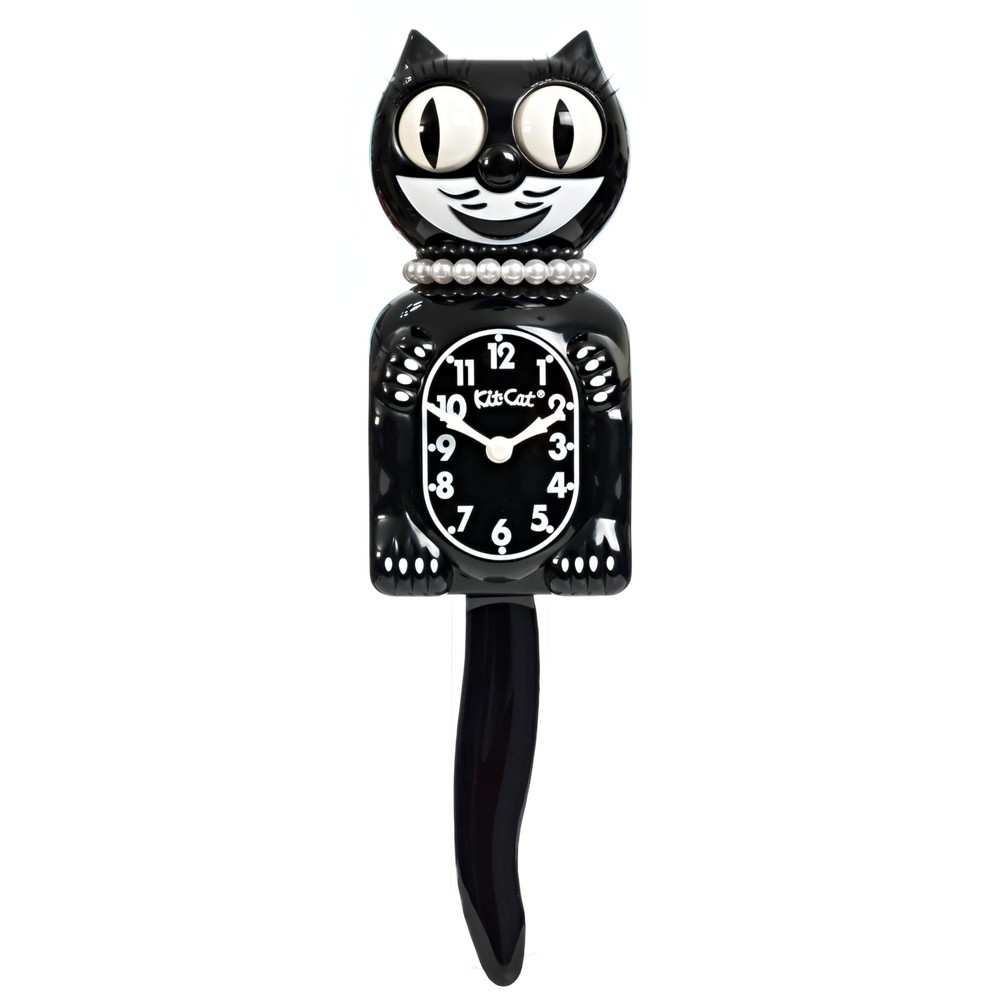 Kit-Cat Clock Limited Edition Classic Black Lady - Cat Clock with Moving Eyes...