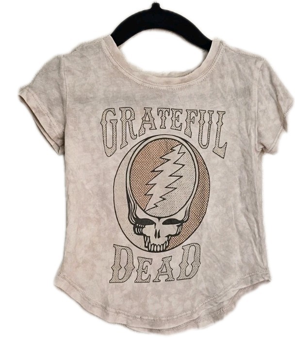 Grateful Dead 18M Beige Brown Tie Dye Short Sleeve T-Shirt Skull Graphic