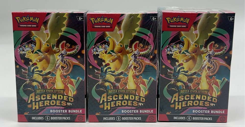 Lot of (3) Pokemon TCG Ascended Heroes Booster Bundles SEALED/NEWPROBSTEIN123 is actively accepting CONSIGNMENTS !!
