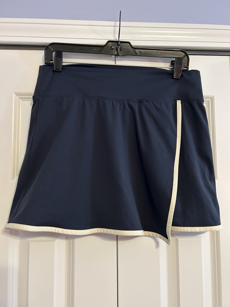 Old Navy Active Powersoft Blue with White Trim Skort Go-Dry High-Rise Size L