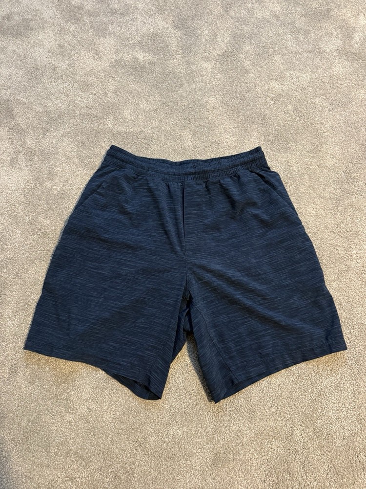 Lululemon Men's Pace Breaker Shorts Size Small 7” Inseam Linerless Navy Blue