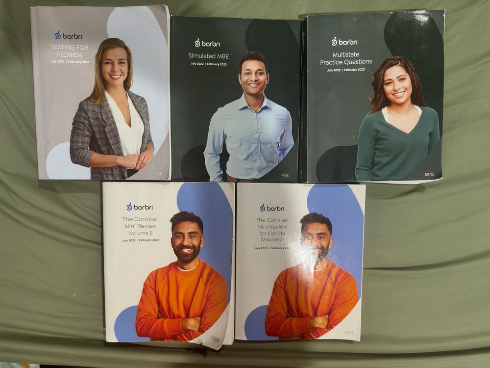 Barbri Bar Exam Florida Bar Prep Complete Set - MBE and Part A + Extras