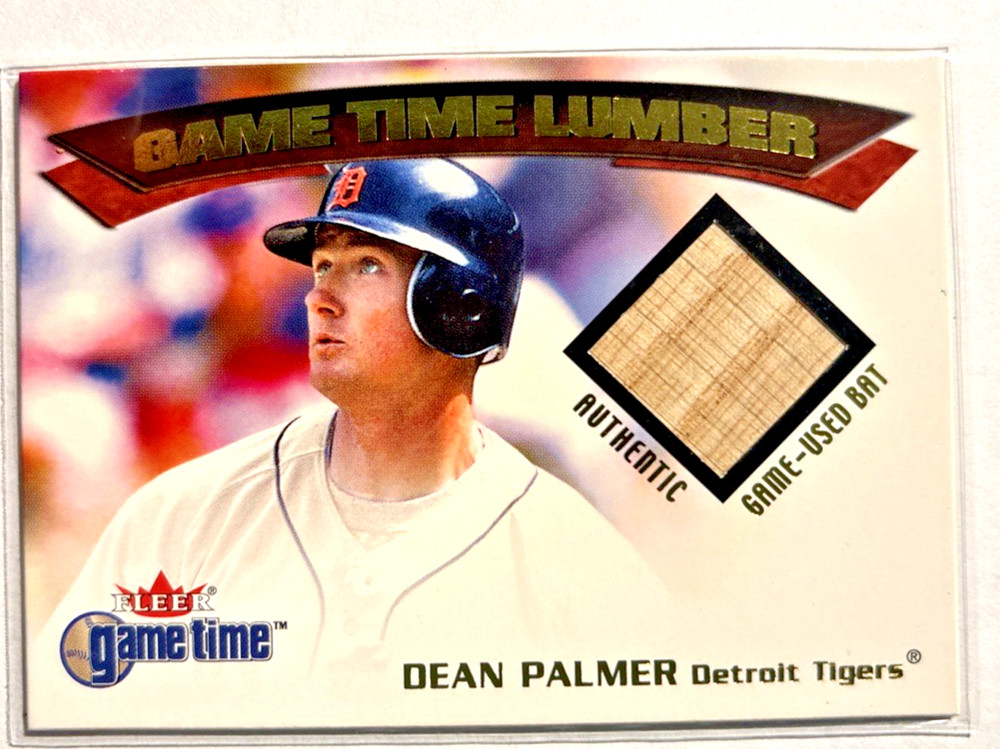 2001 Fleer Game Time Gamers Lumber Bat Dean Palmer