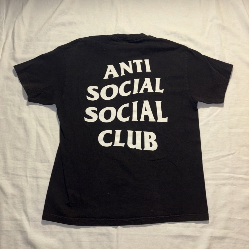 Anti Social Social Club Black Graphic Print Crew Neck T-Shirt L