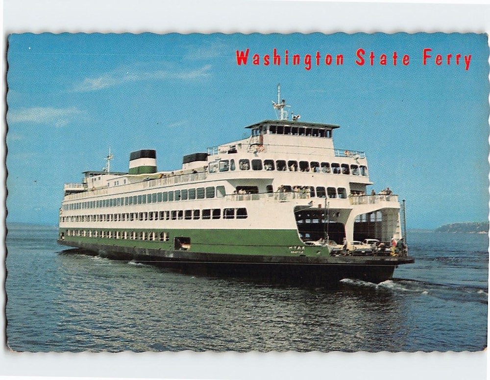 Postcard MV Hyak Washington State Ferry USA