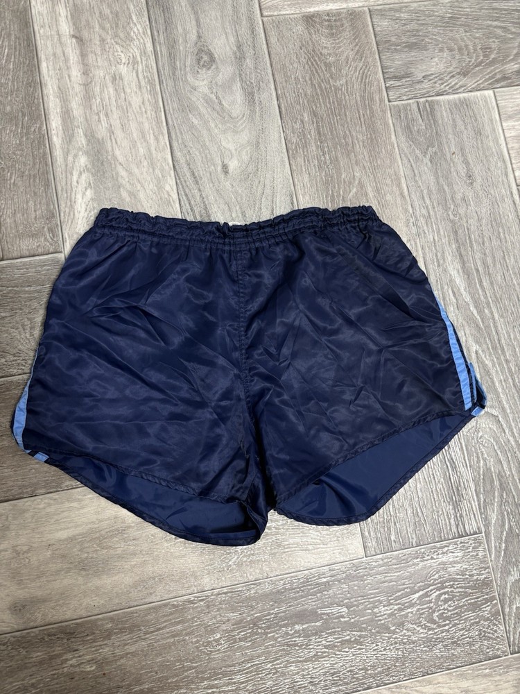 Vintage Adidas Nylon Running Shorts Made in West Germany Navy Blue
