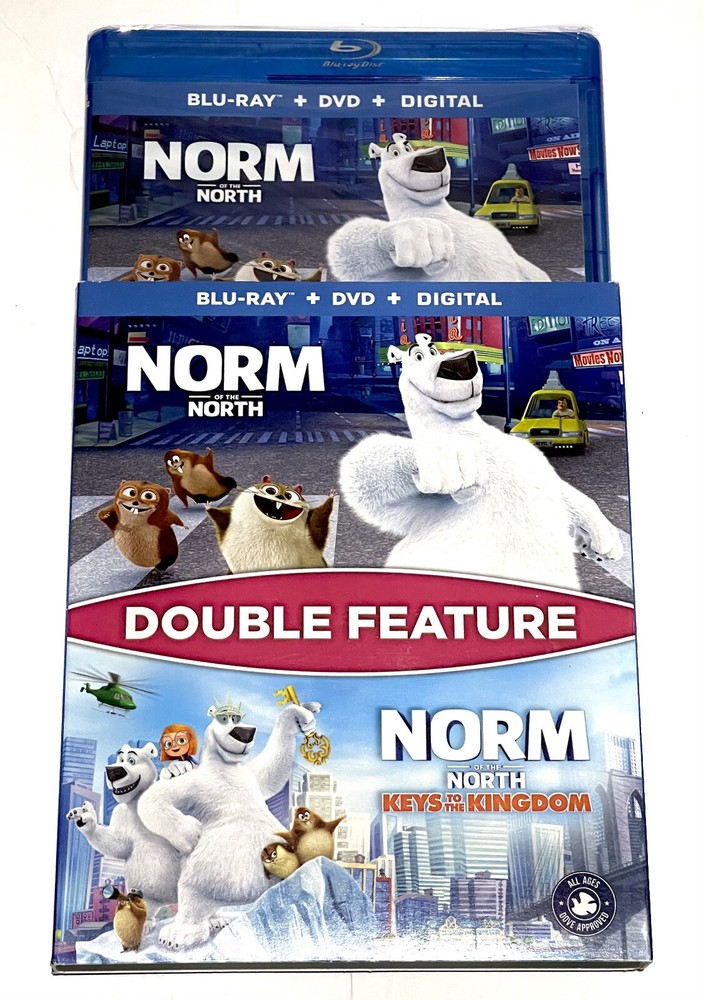 Norm Of the North Double Feature (Blu-Ray + DVD + Digital) Brand New
