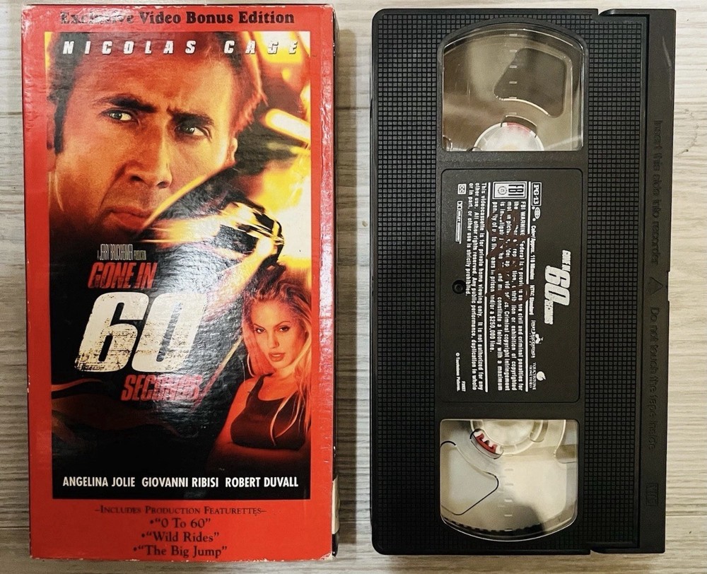 Gone in 60 Seconds (VHS, 2001, Exclusive Video Bonus Edition)