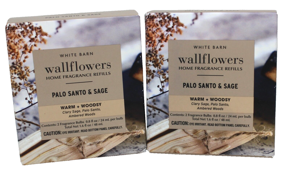 Bath & Body Works Palo Santo Sage Wallflowers Refill Bulb Pack of 4