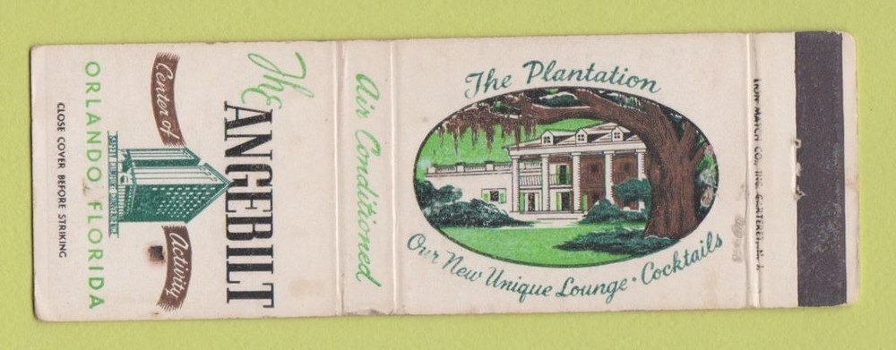 Matchbook Cover - Angebilt Hotel Orlando FL WEAR